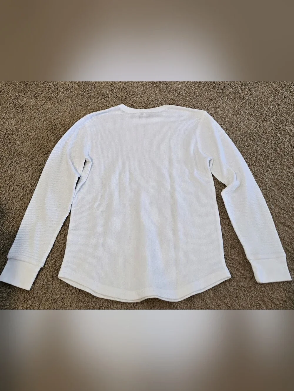 Kids Classic White Thermal Long Sleeve Shirt